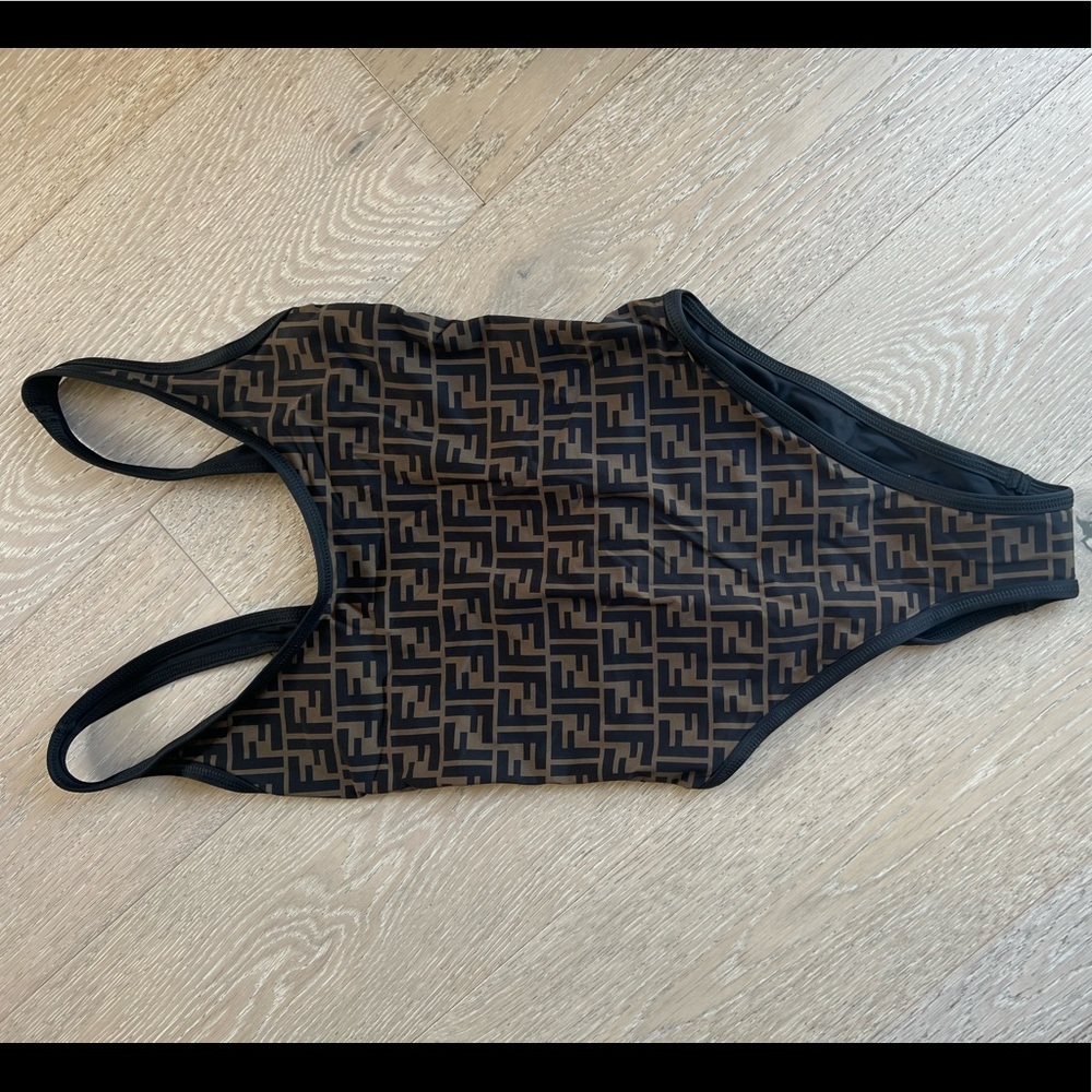 NWT Fendi One Piece Swimsuit Zucca Print Size 44